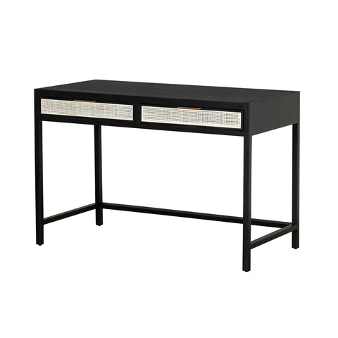 Rattan Desk - Ebony