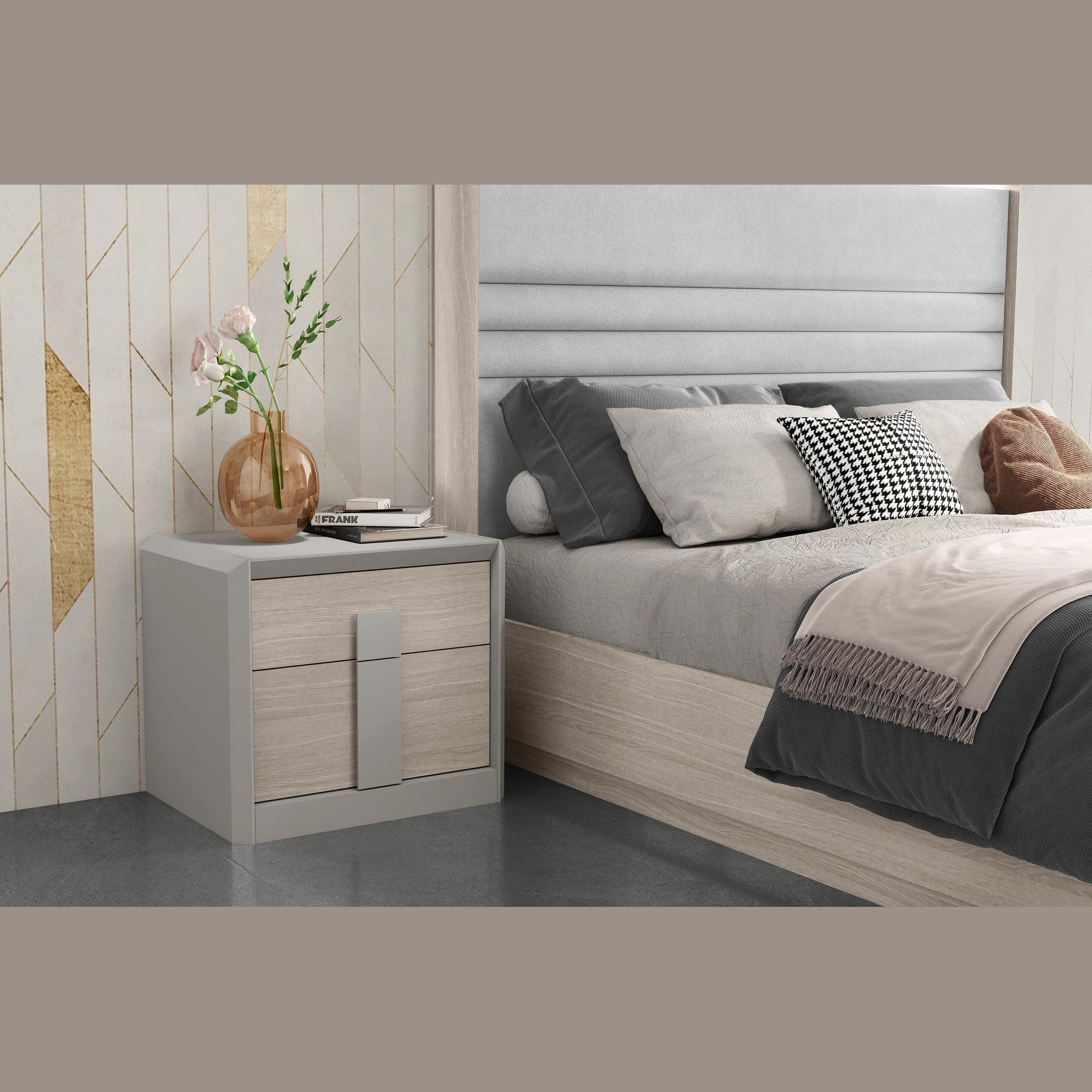 Elvira Two Drawer Nightstand