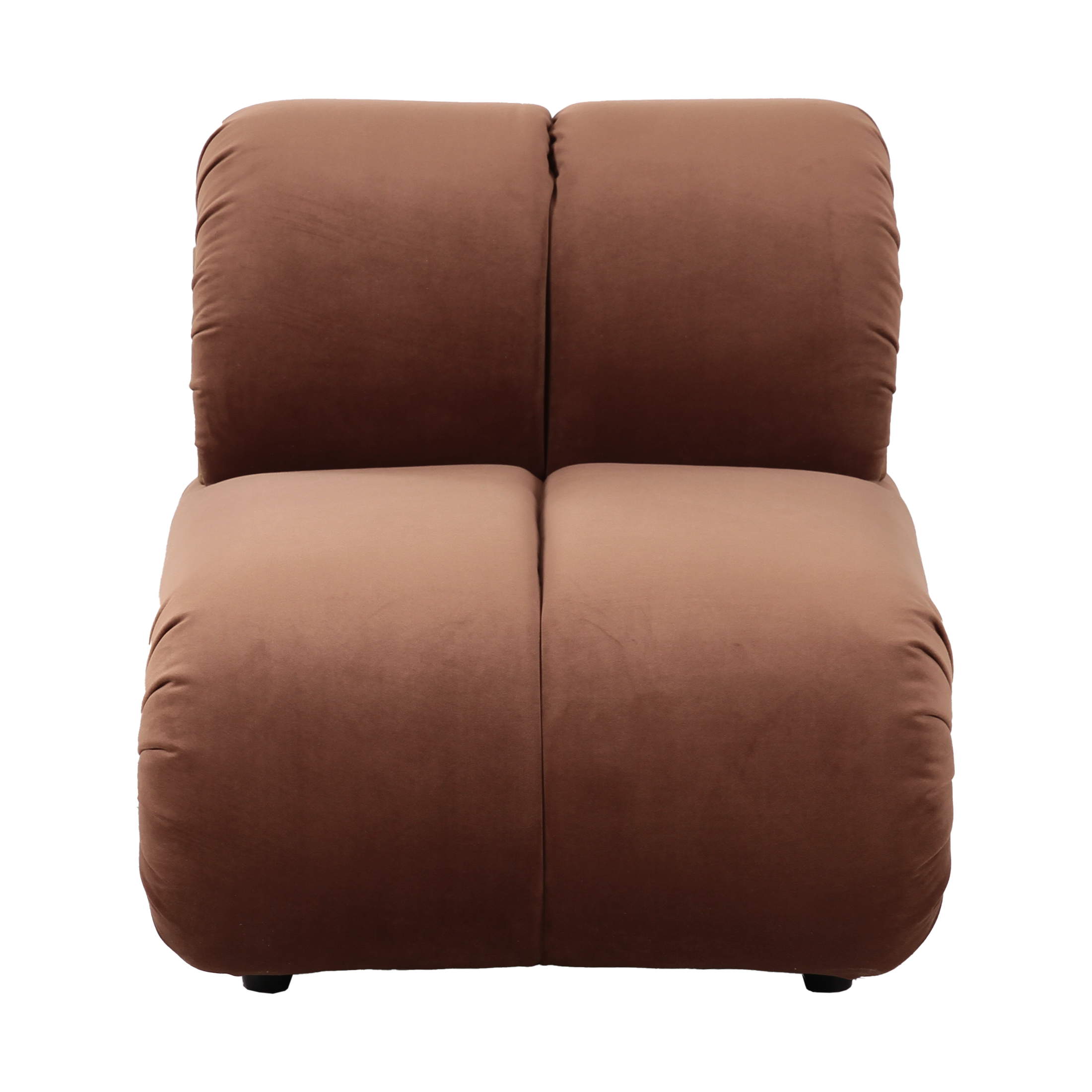 Roux Plush Lounge Accent Chair – Cognac Brown