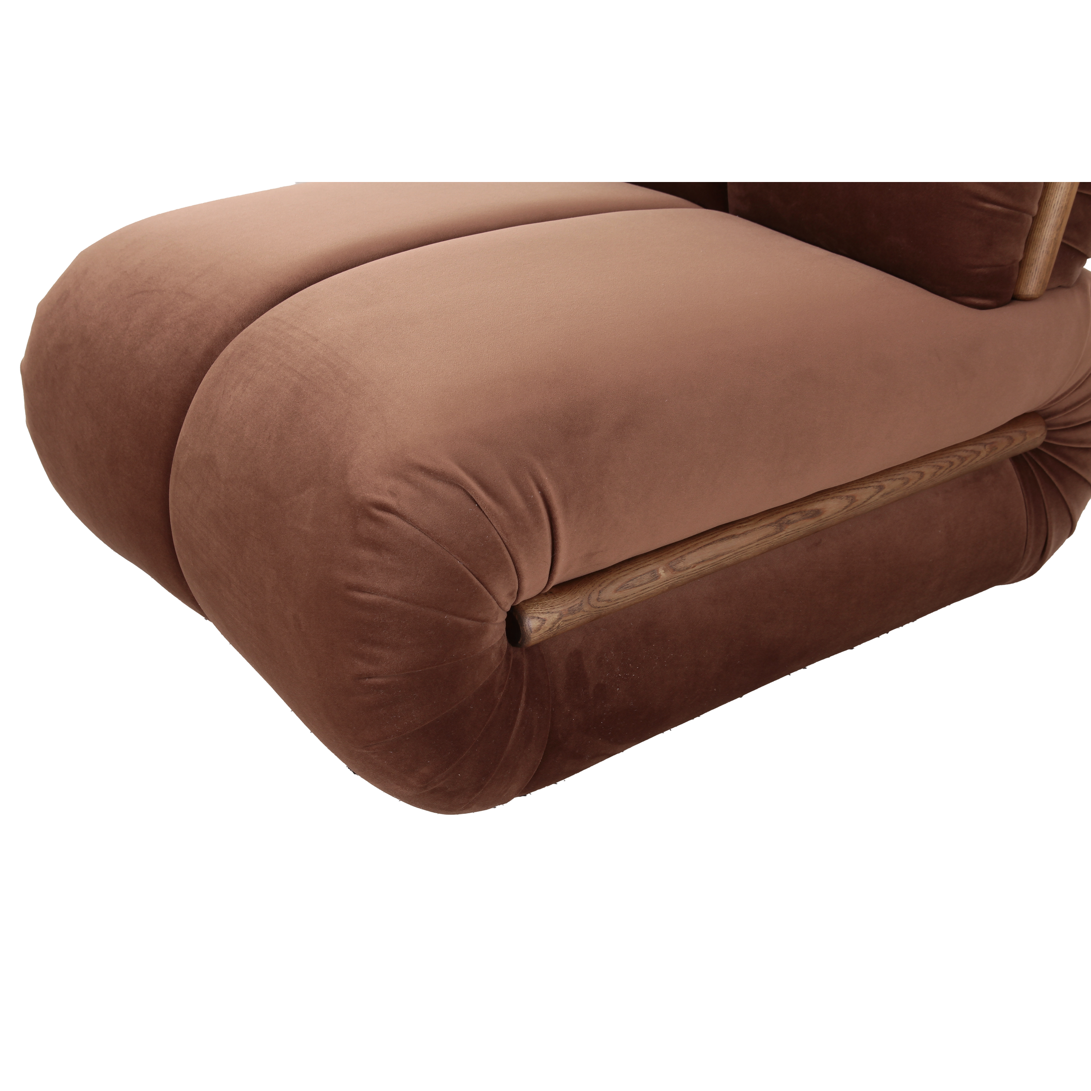 Roux Plush Lounge Accent Chair – Cognac Brown
