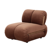Roux Plush Lounge Accent Chair – Cognac Brown
