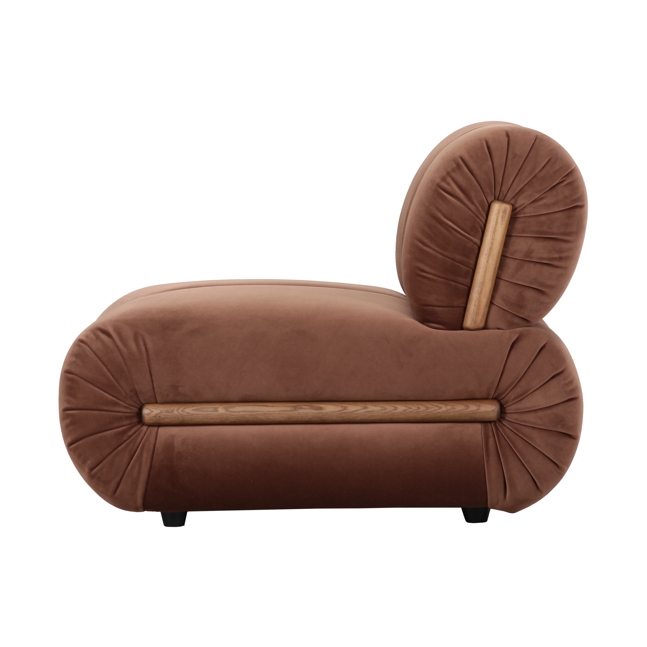Roux Plush Lounge Accent Chair – Cognac Brown