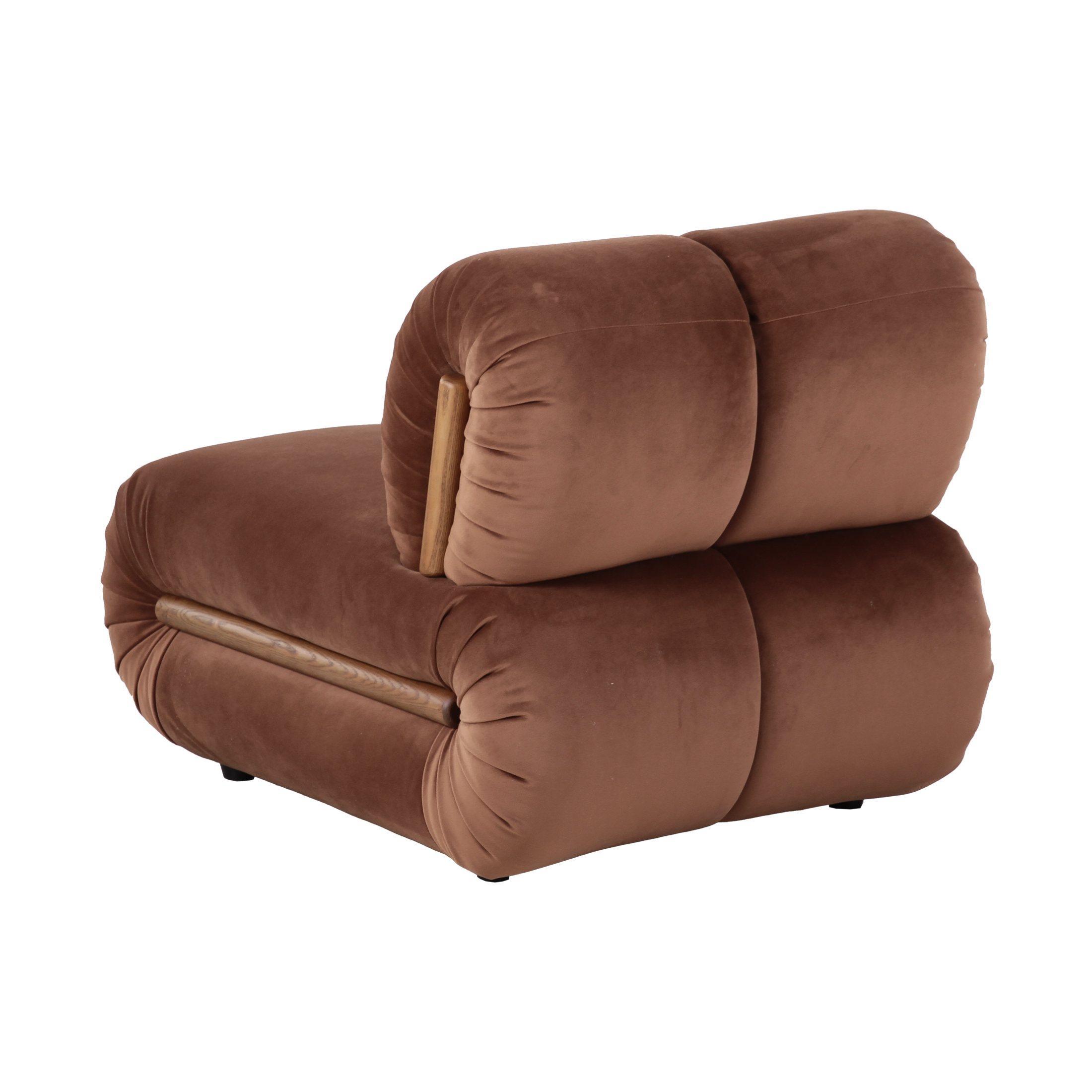 Roux Plush Lounge Accent Chair – Cognac Brown