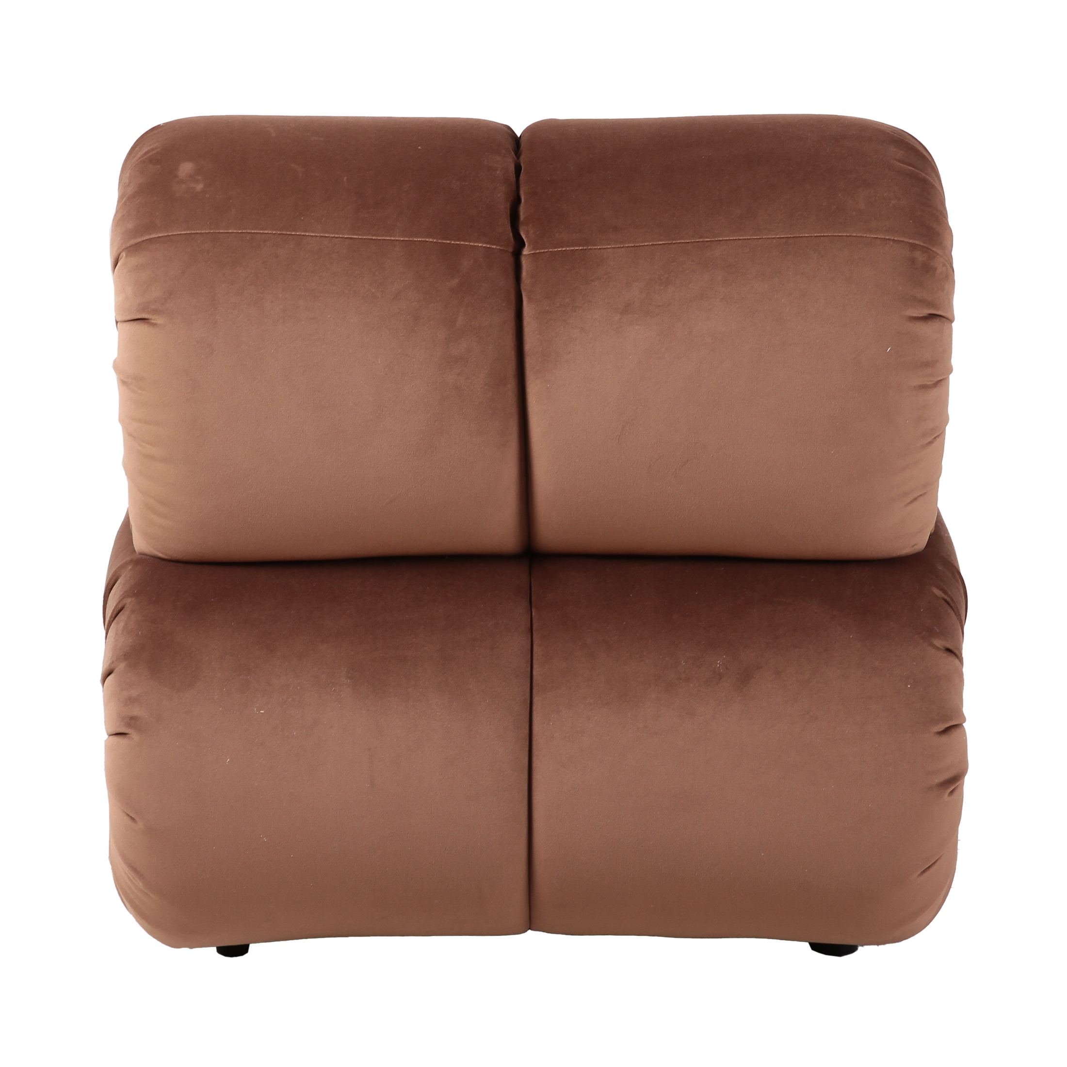 Roux Plush Lounge Accent Chair – Cognac Brown