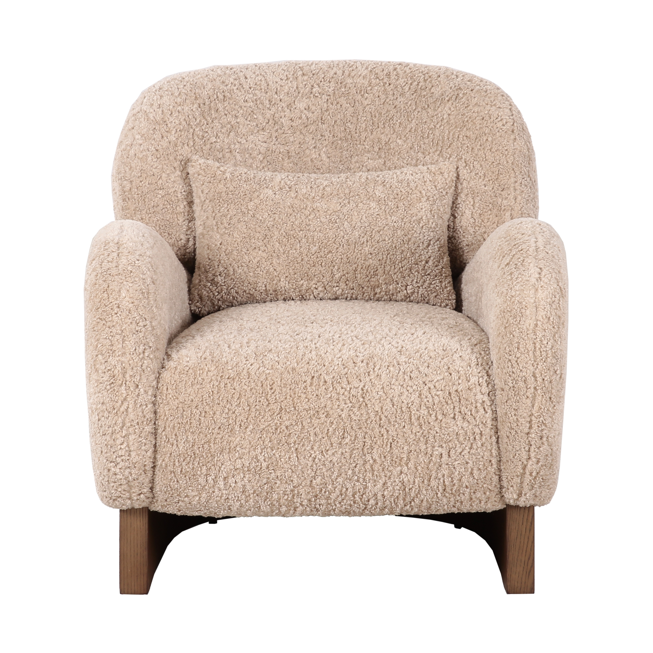 Arezzo Sculptural Accent Chair – Warm Beige