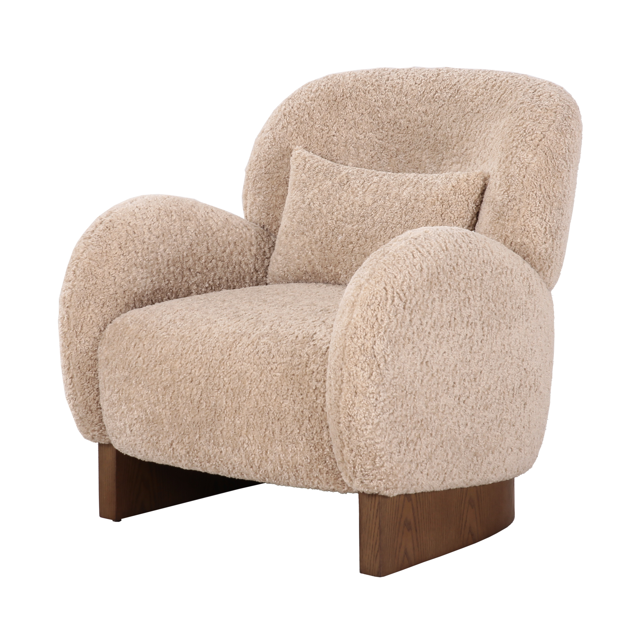 Arezzo Sculptural Accent Chair – Warm Beige