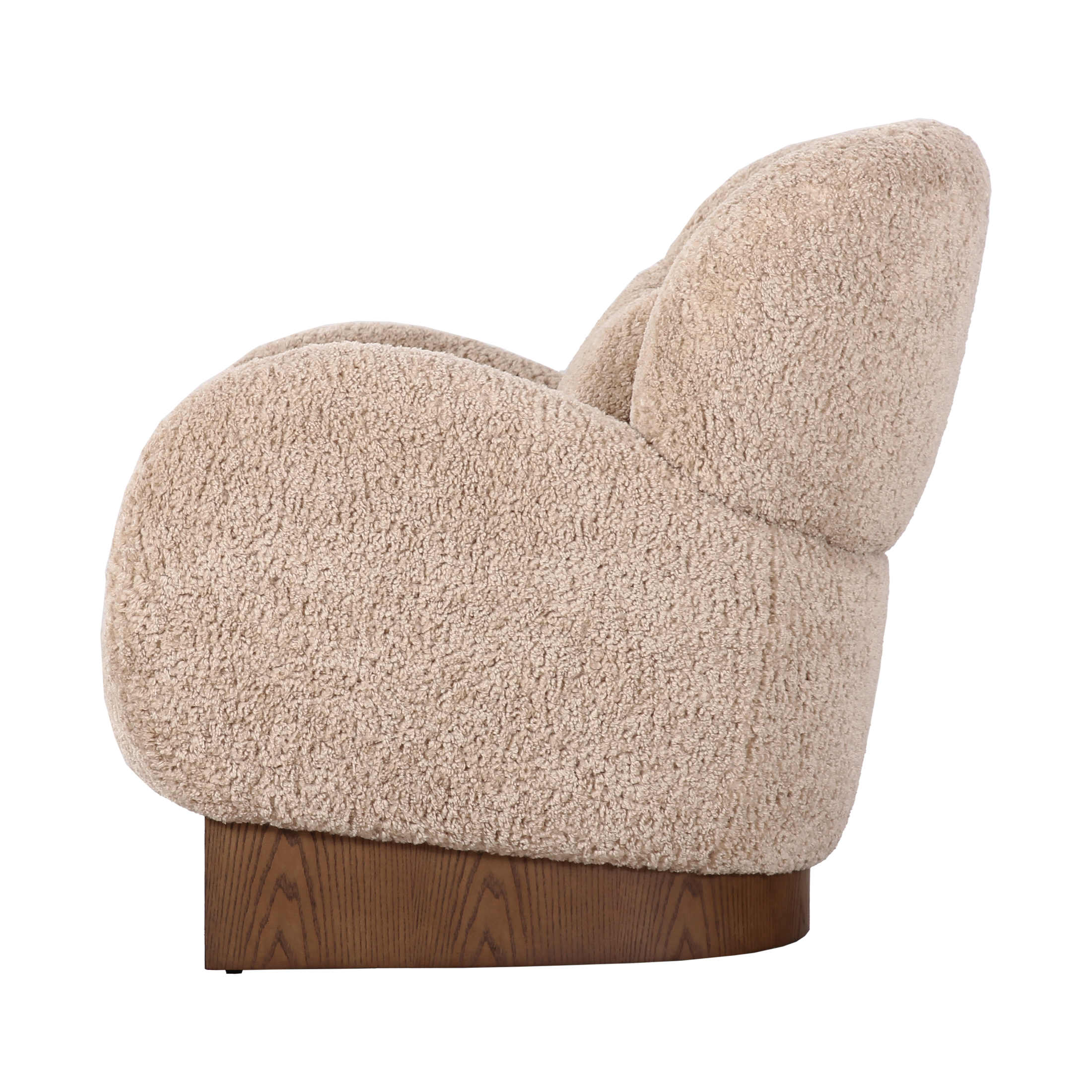 Arezzo Sculptural Accent Chair – Warm Beige