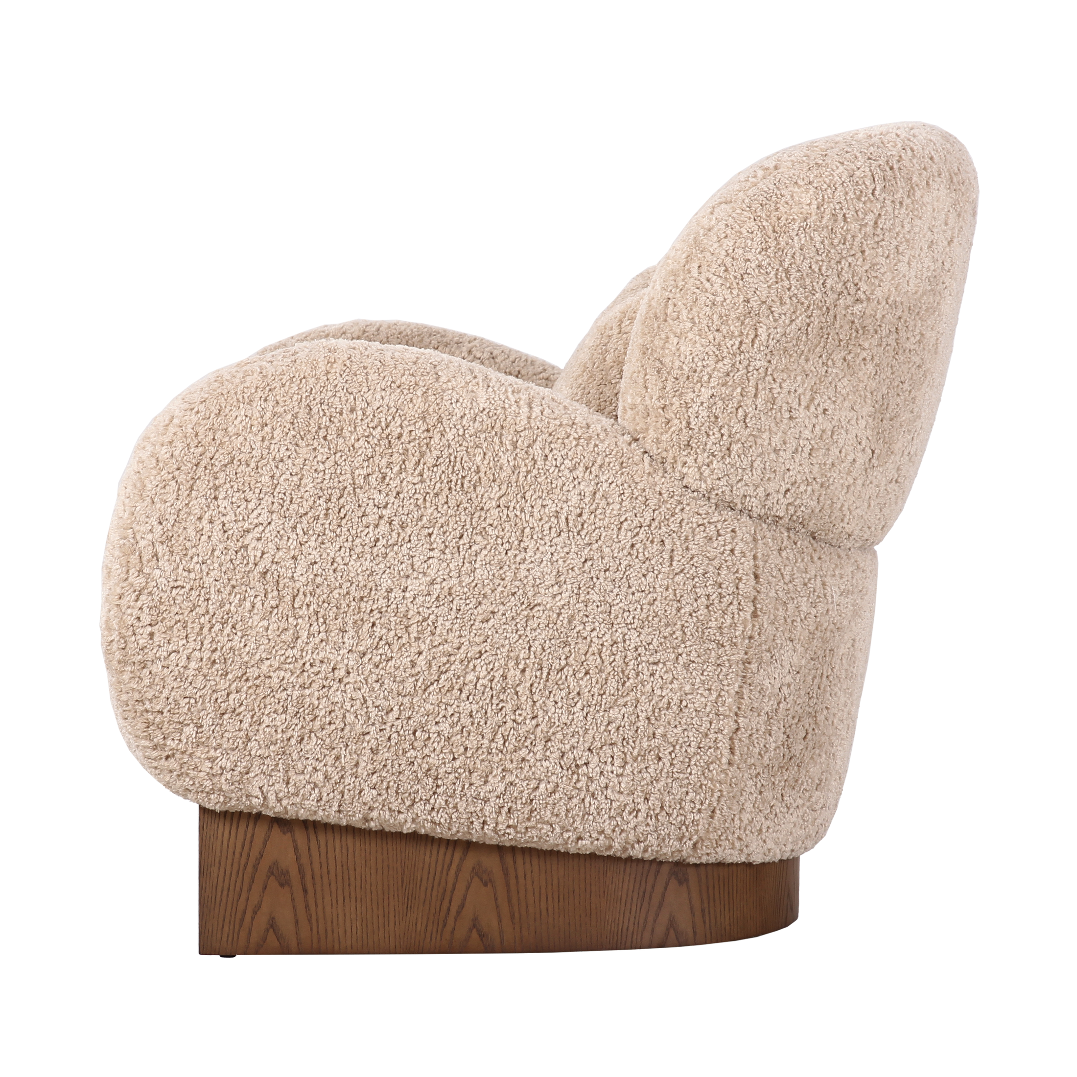 Arezzo Sculptural Accent Chair – Warm Beige