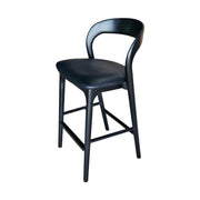 Faylen Counter Stool - Black w/ PU Seat