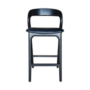 Faylen Counter Stool - Black w/ PU Seat