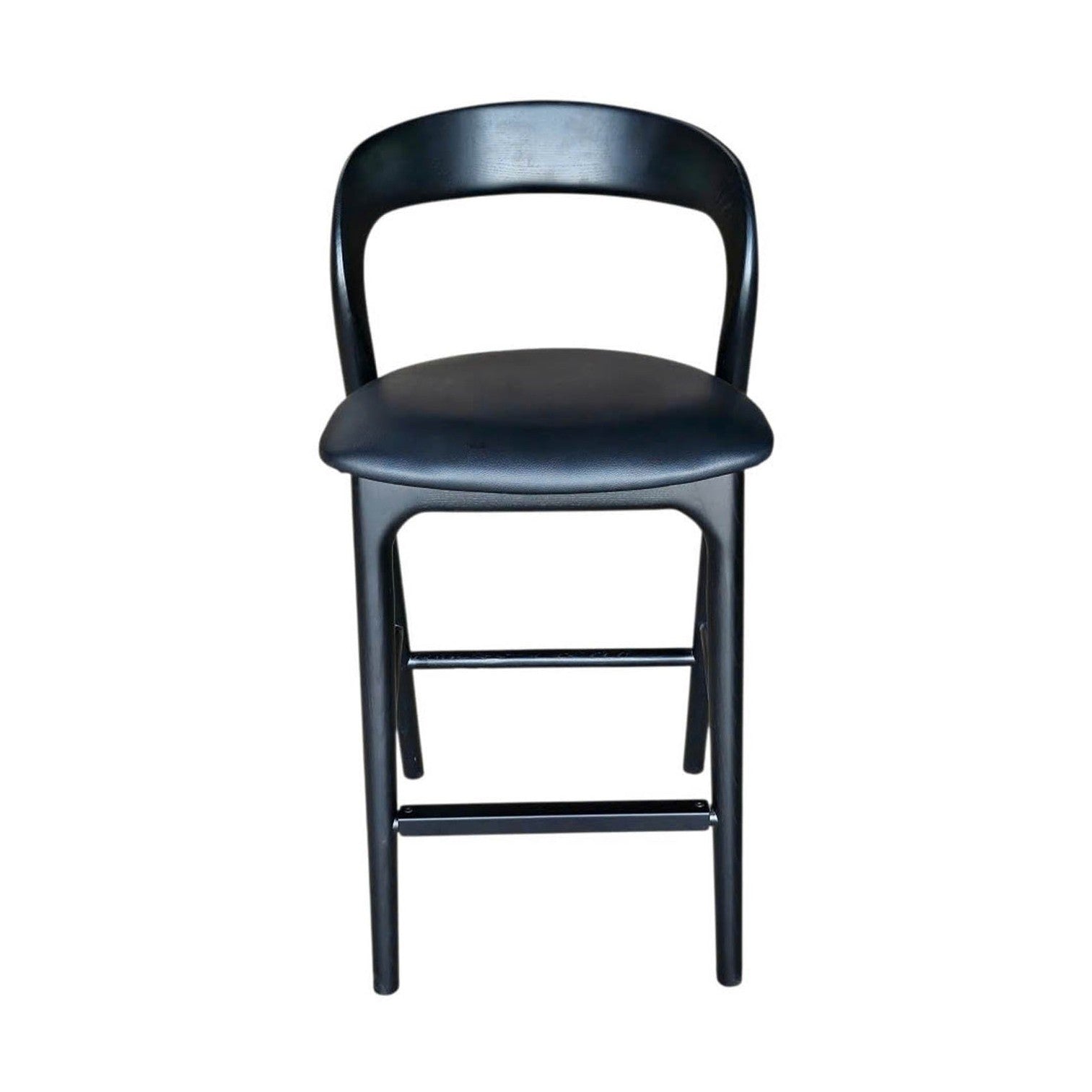 Faylen Counter Stool - Black w/ PU Seat