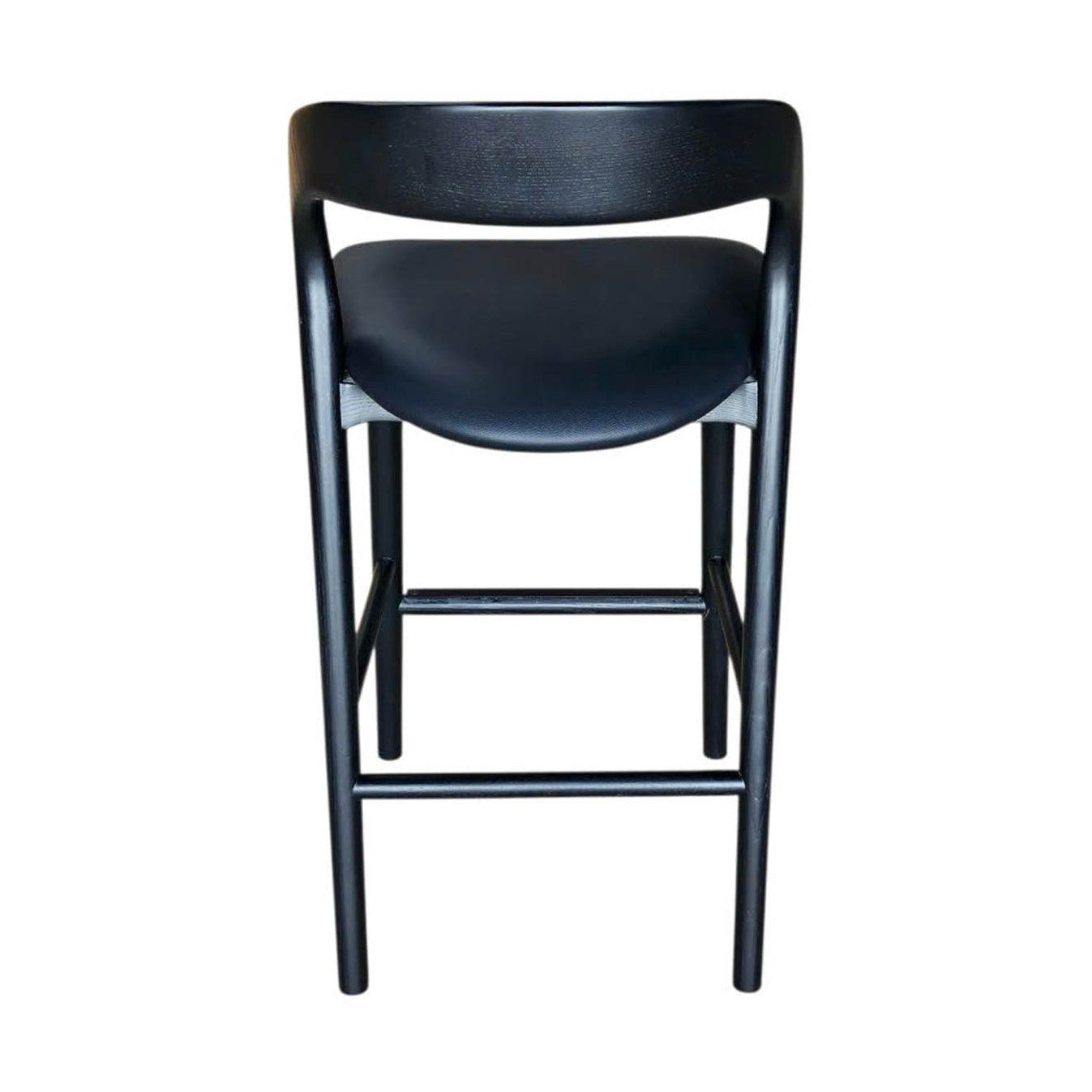 Faylen Counter Stool - Black w/ PU Seat