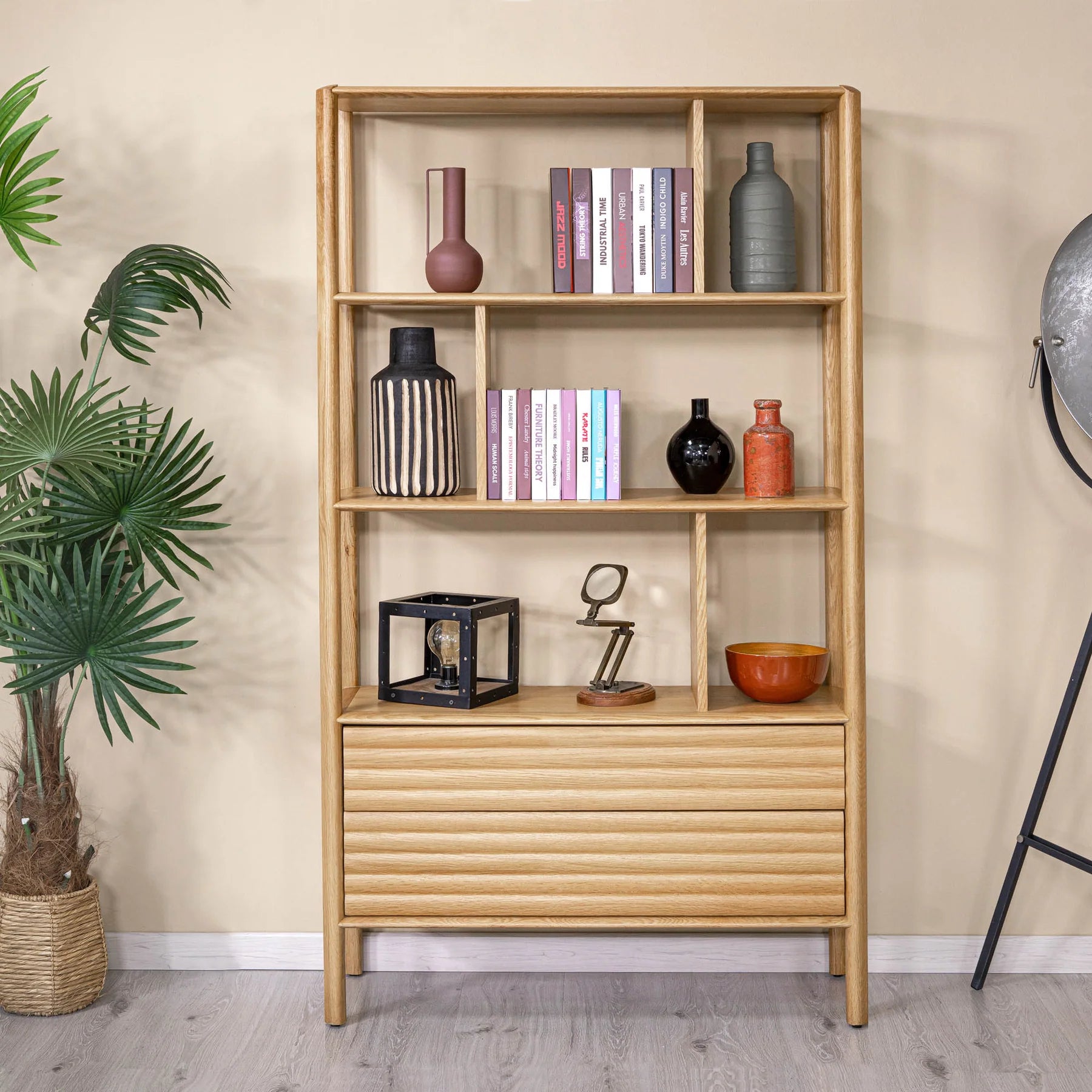Kevara Bookcase - Light Oak