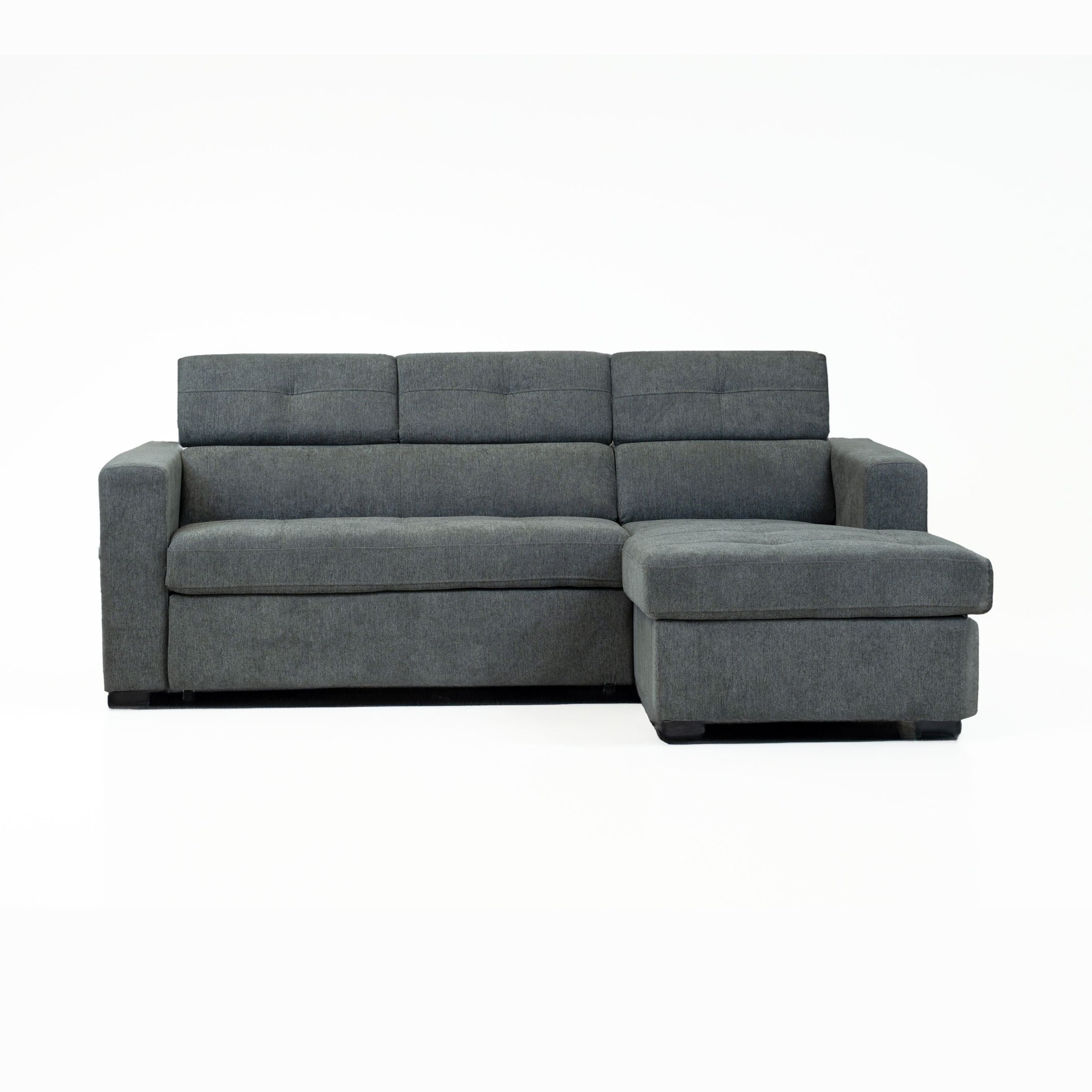 Randall Sleeper Sectional - Fabric - Ramy Charcoal Right Chaise