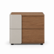 Ravello Nightstand – Greige & Walnut
