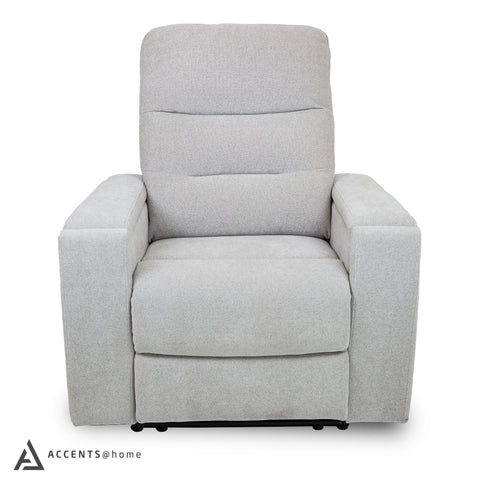 Roche Power Recliner Chair in Premium Fabric - Dove