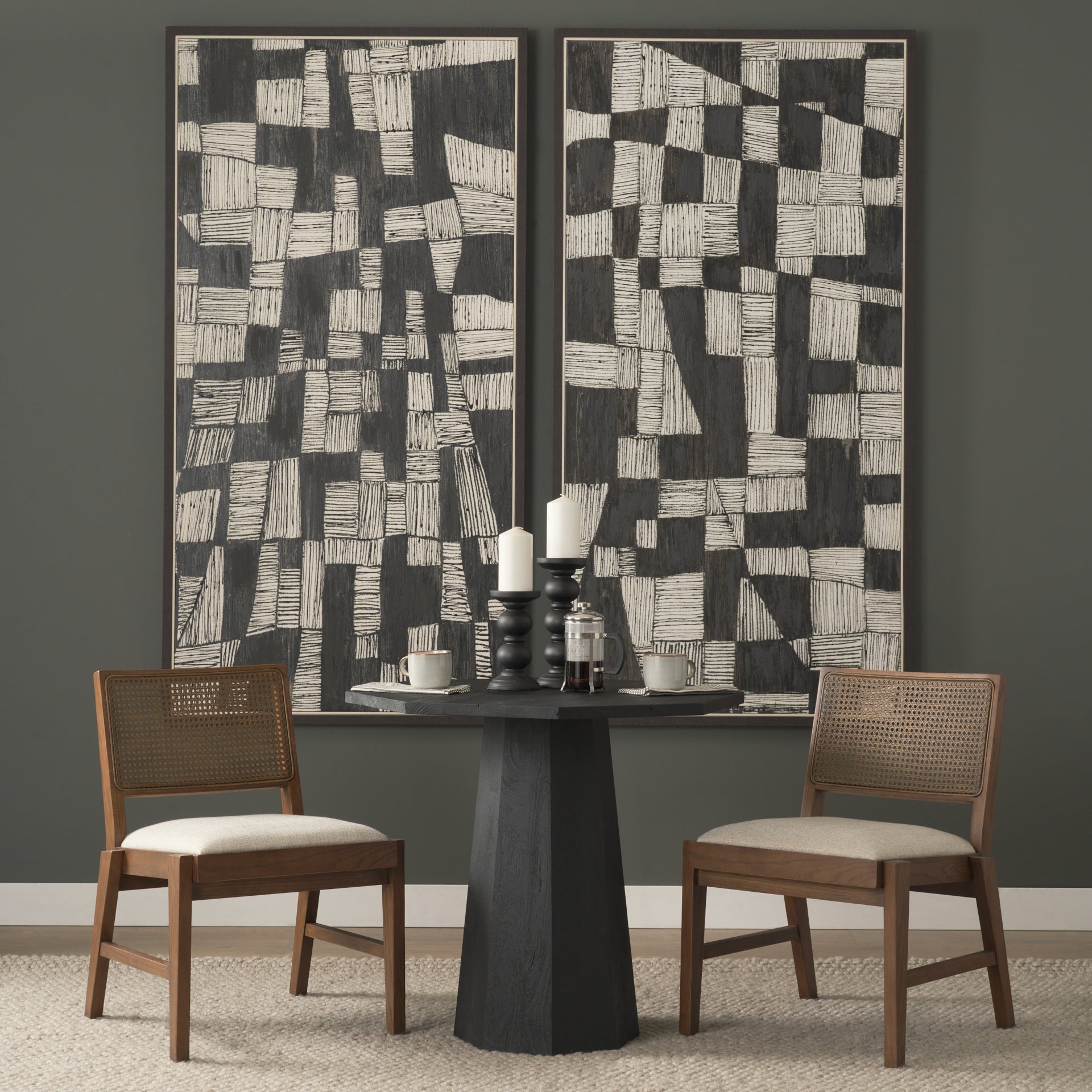 Reid Framed Cream Fabric Dining Chair
