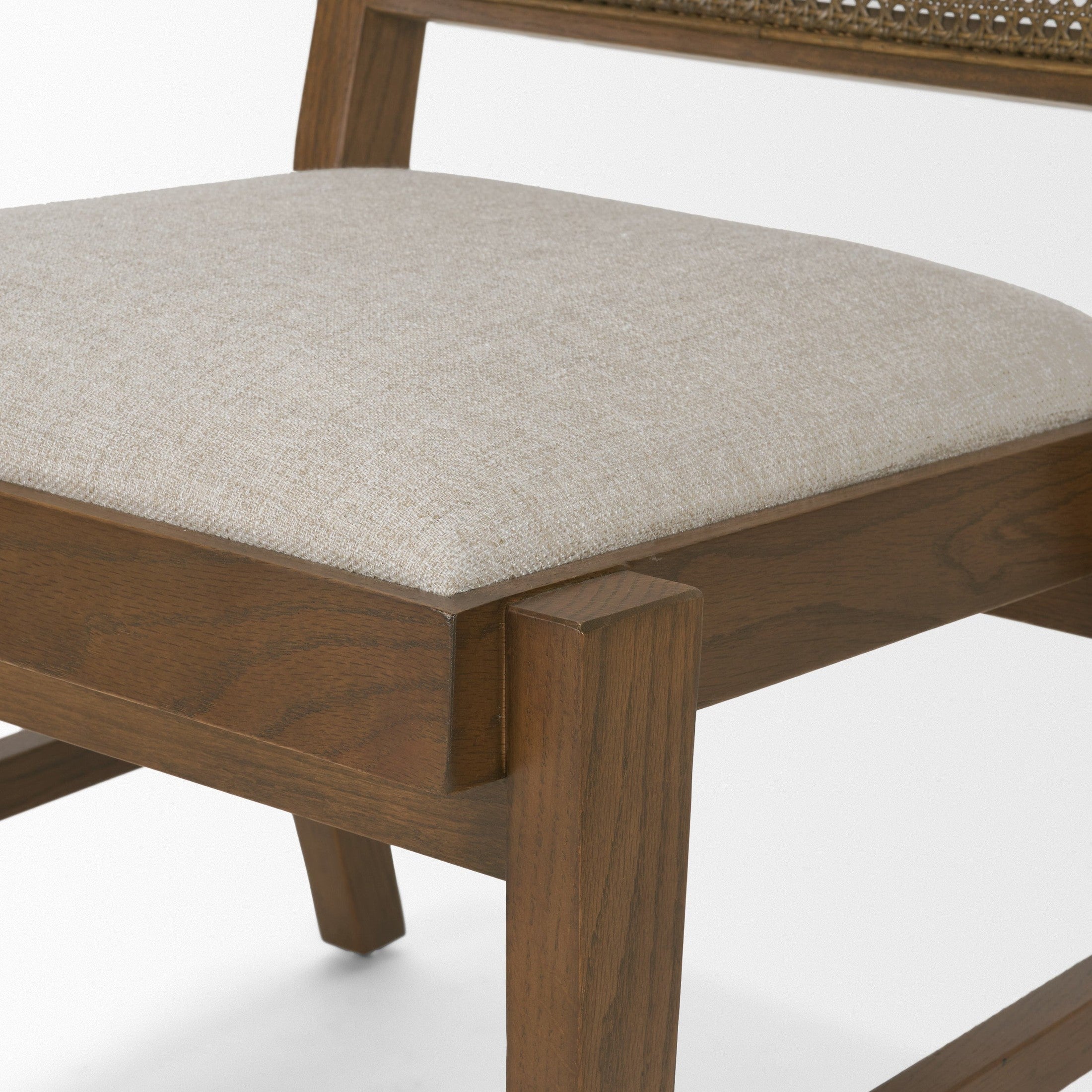 Reid Framed Cream Fabric Dining Chair