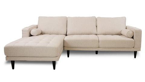 REINA SOFA SECTIONAL - LEFT CHAISE - WHITE