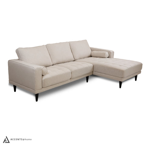 REINA SOFA SECTIONAL - RIGHT CHAISE - WHITE