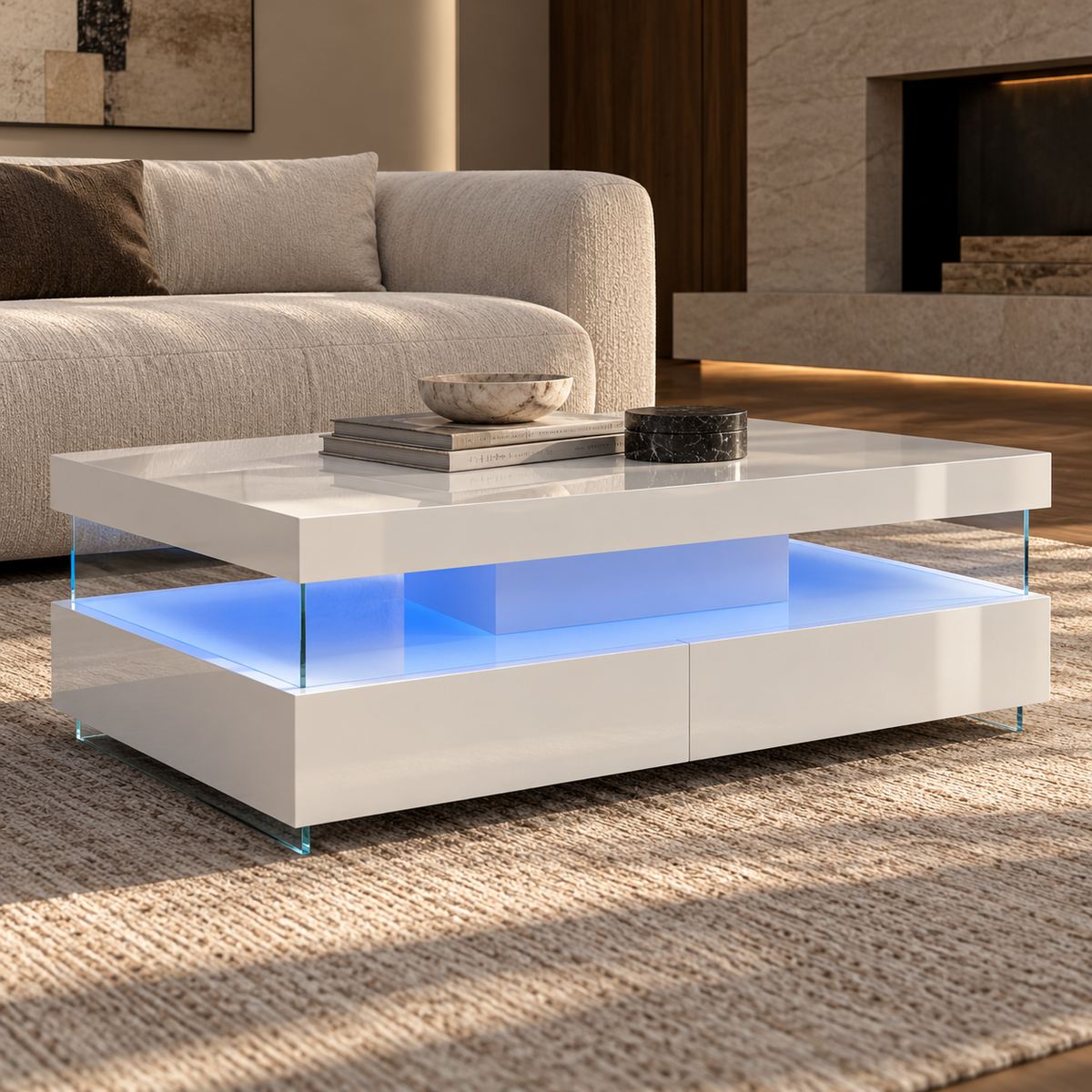 Ria White Coffee Table