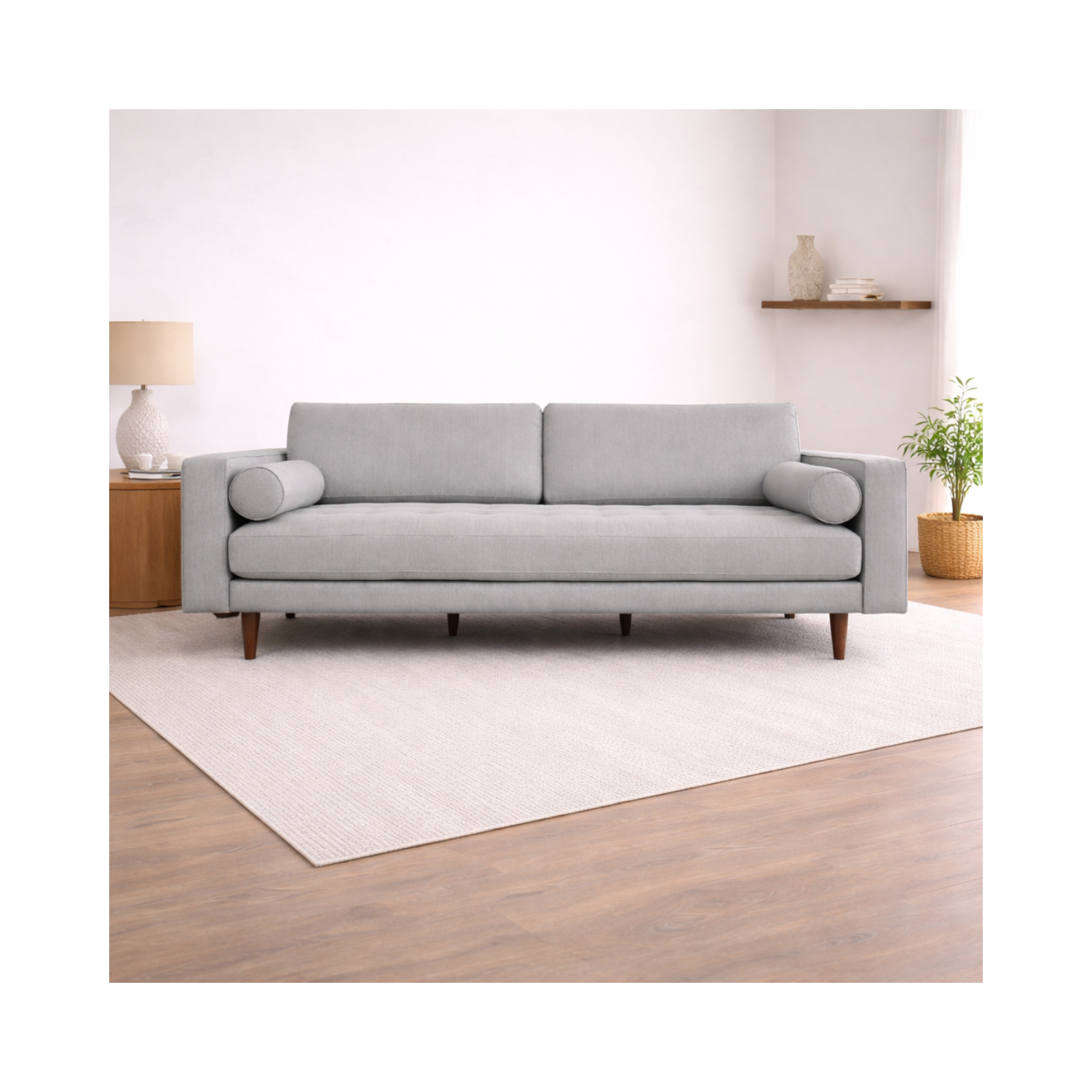 Robbie Fabric Loveseat - Oatmeal