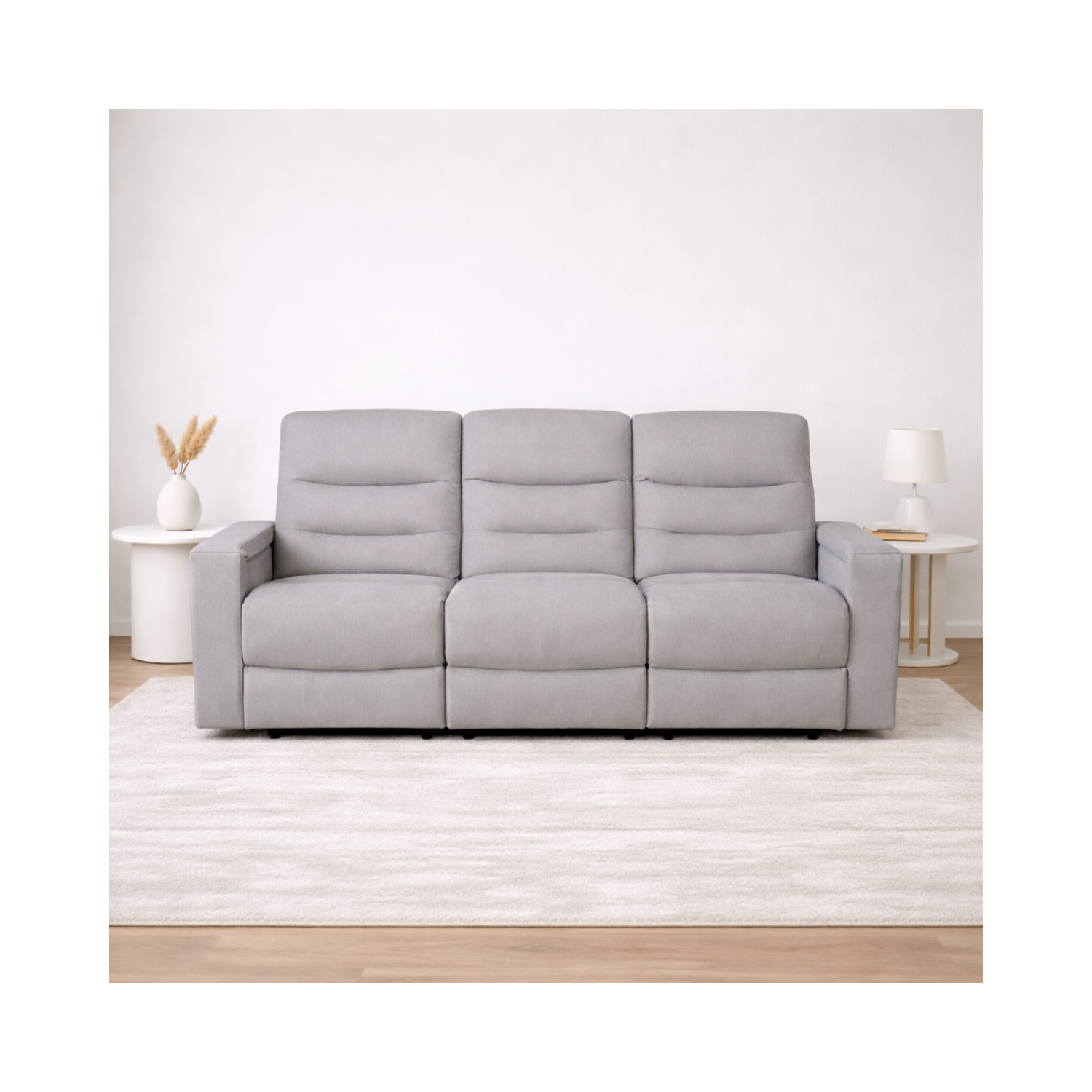 Roche Power Recliner Sofa - Light Grey
