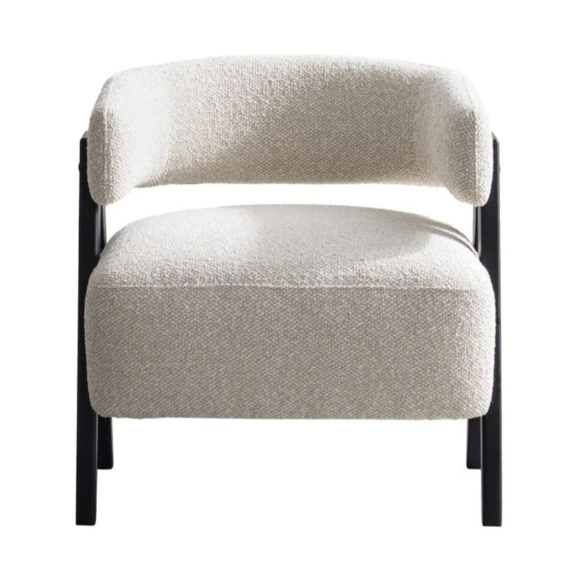 Rocio Boucle Fabric Arm Accent Chair