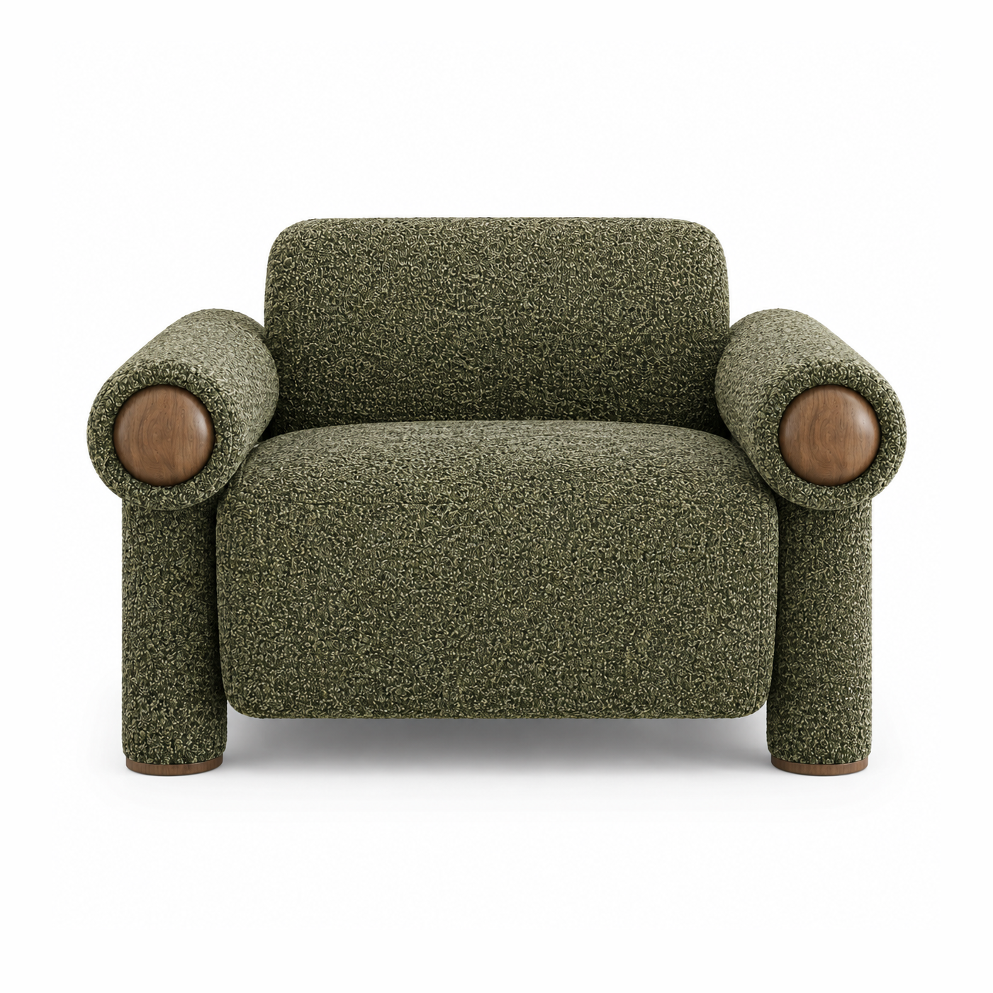 Ronan Upholstered Accent Chair – Deep Olive Green