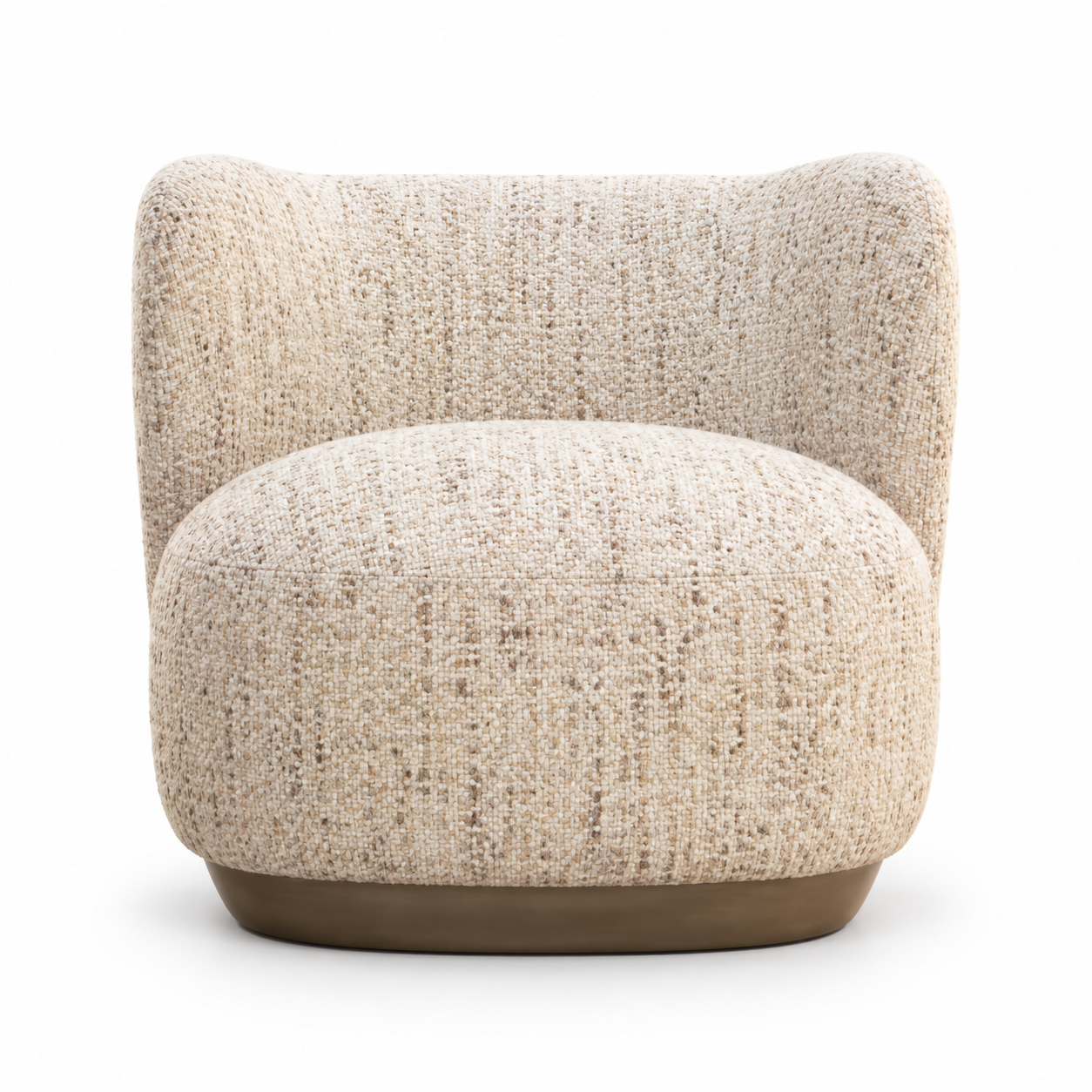 Rowin Sculptural Accent Chair – Natural Oat