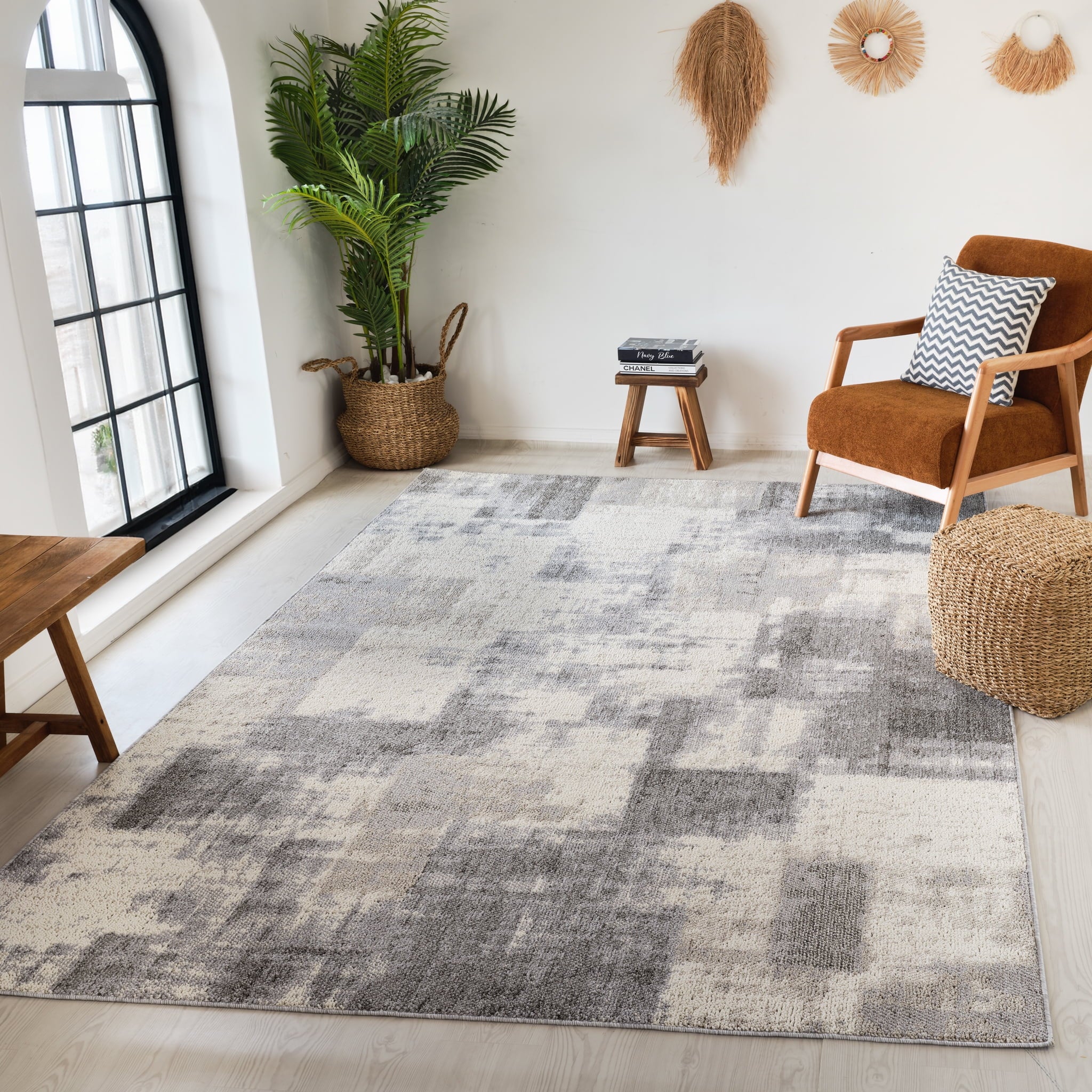 Bali Cream Modern Geometric Indoor Area Rug