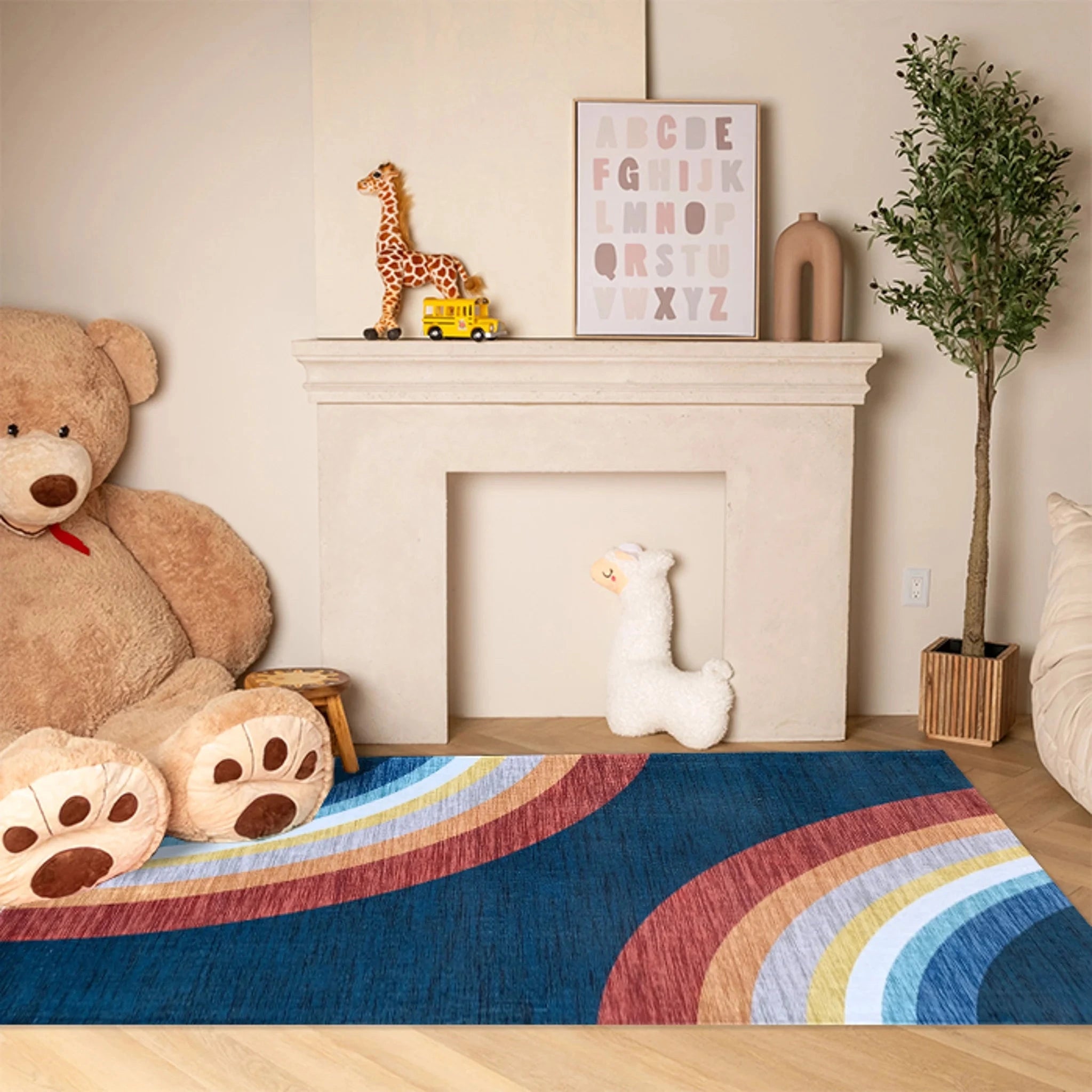 Daisy Rainbow Arc Area Rug – 5x8