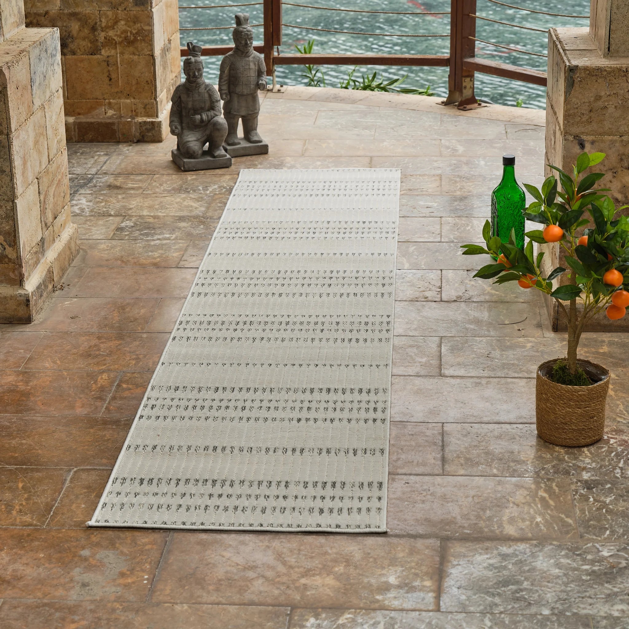Aurora Cream Modern Abstract Rug