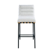 Ryna Boucle Fabric Counter Stool - Cream