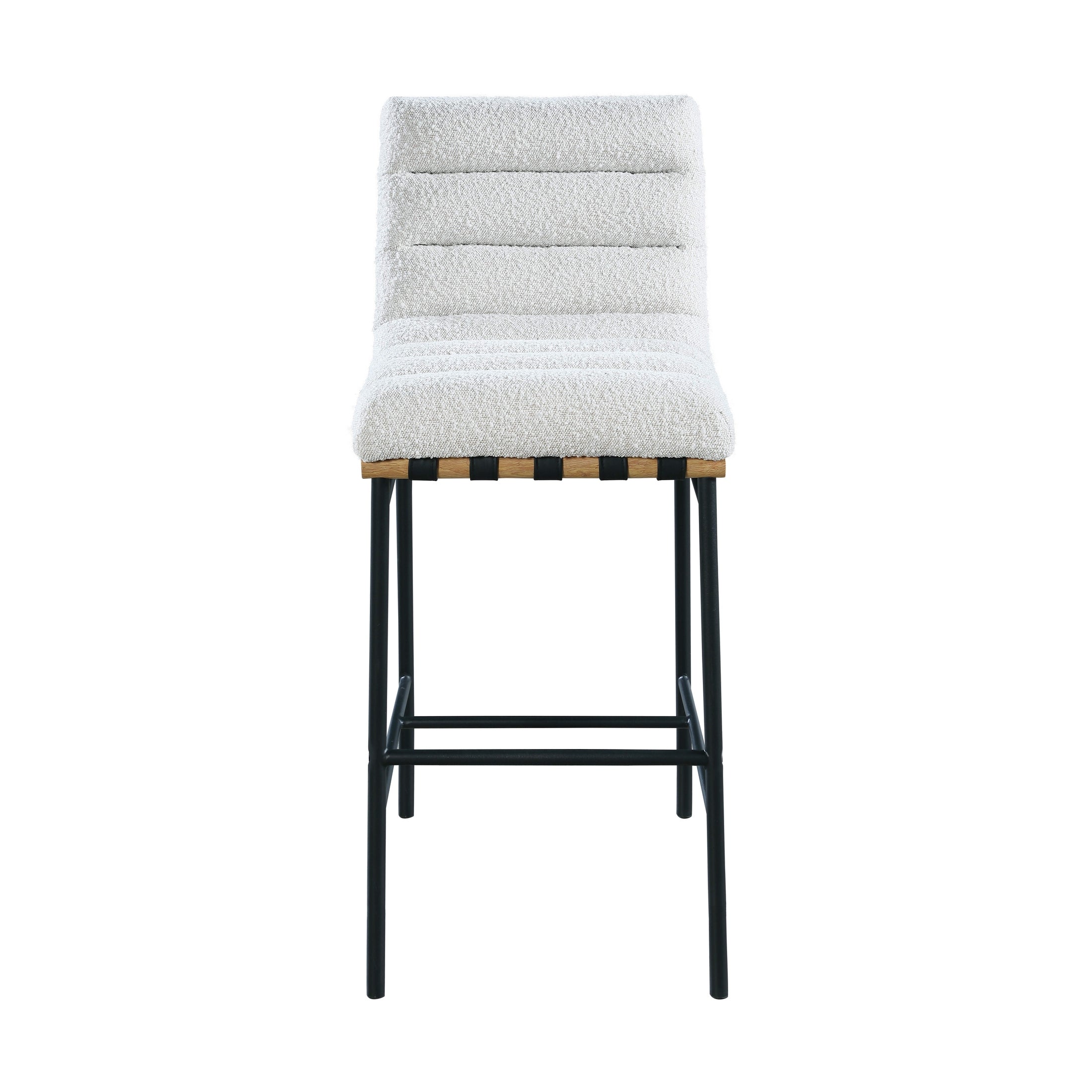Ryna Boucle Fabric Counter Stool - Cream