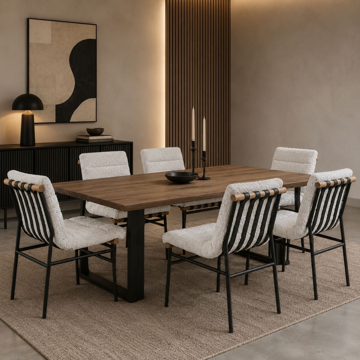 Ryna Boucle Fabric Dining Chair
