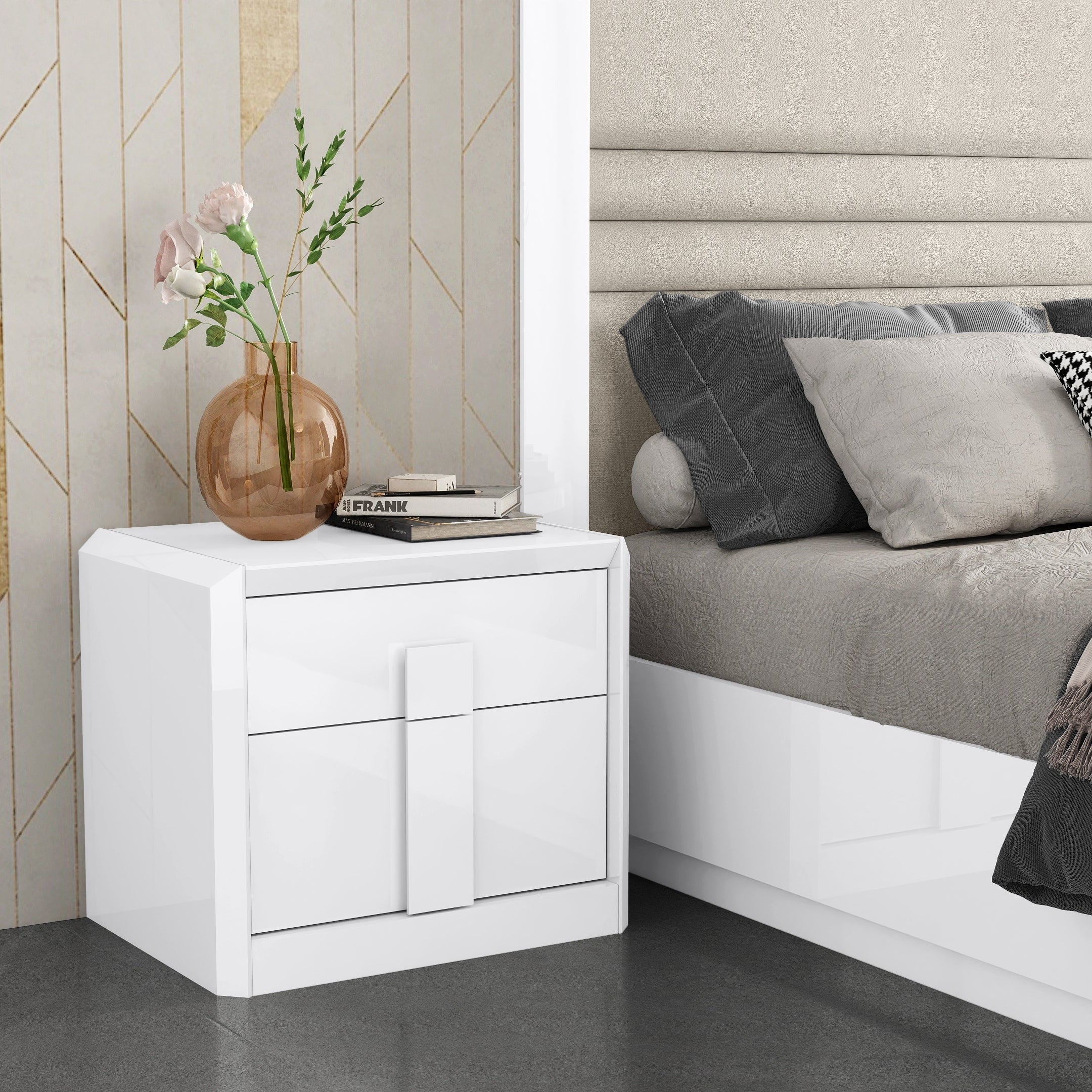 Elvira Two Drawer Nightstand