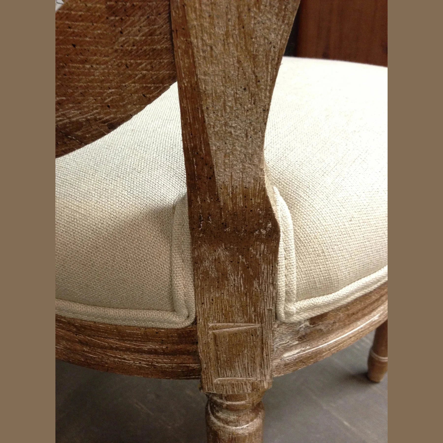 Melwynn Dining Chair w/ Cane Back Antique Linen