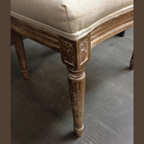 Melwynn Dining Chair w/ Cane Back- Antique Linen