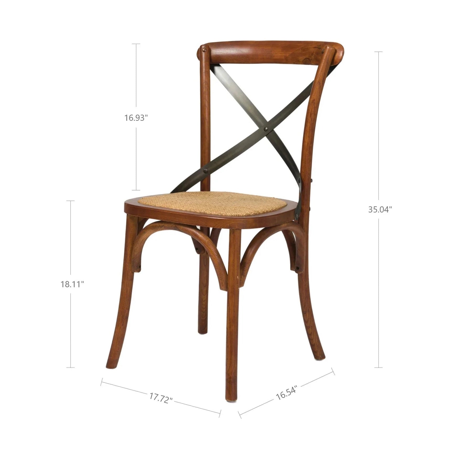 Wynric Back Chair w/ Rattan Seat
