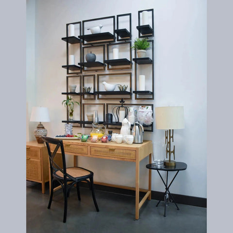 Wynric Back Chair w/ Rattan Seat