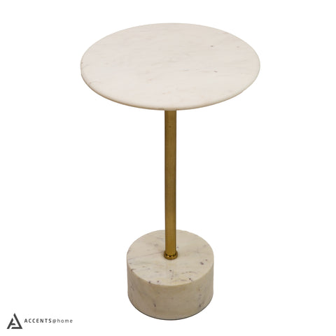 SELAH SIDE TABLE WITH MARBLE TOP & BASE