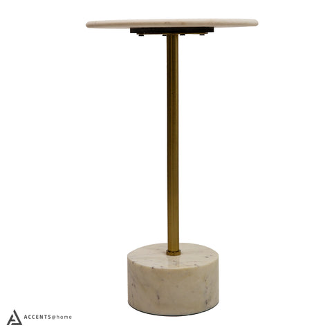 SELAH SIDE TABLE WITH MARBLE TOP & BASE