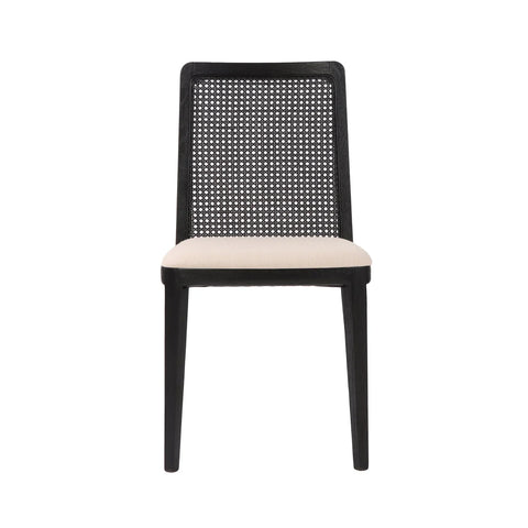Cane Dining Chair - Oyster Linen