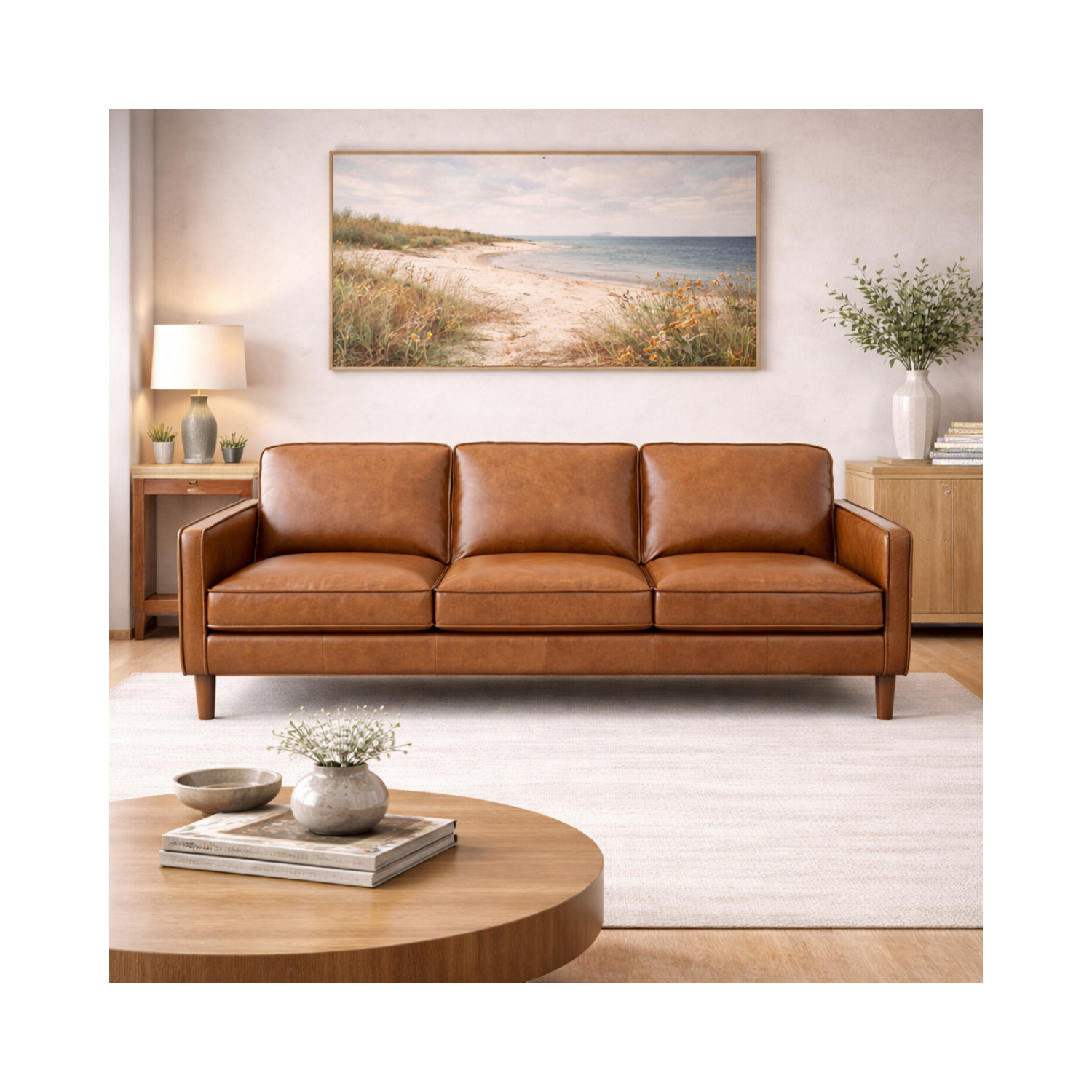 SORIA GENUINE LEATHER SOFA