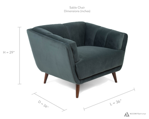 FLOOR MODEL Sable Chair - Grey