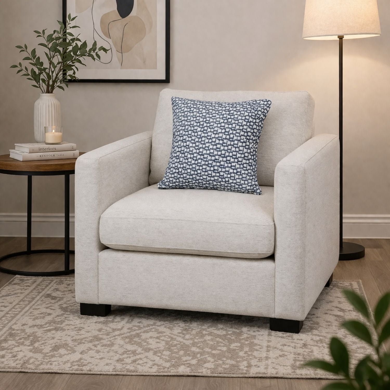 Sammy Accent Chair with 2 Toss Pillows