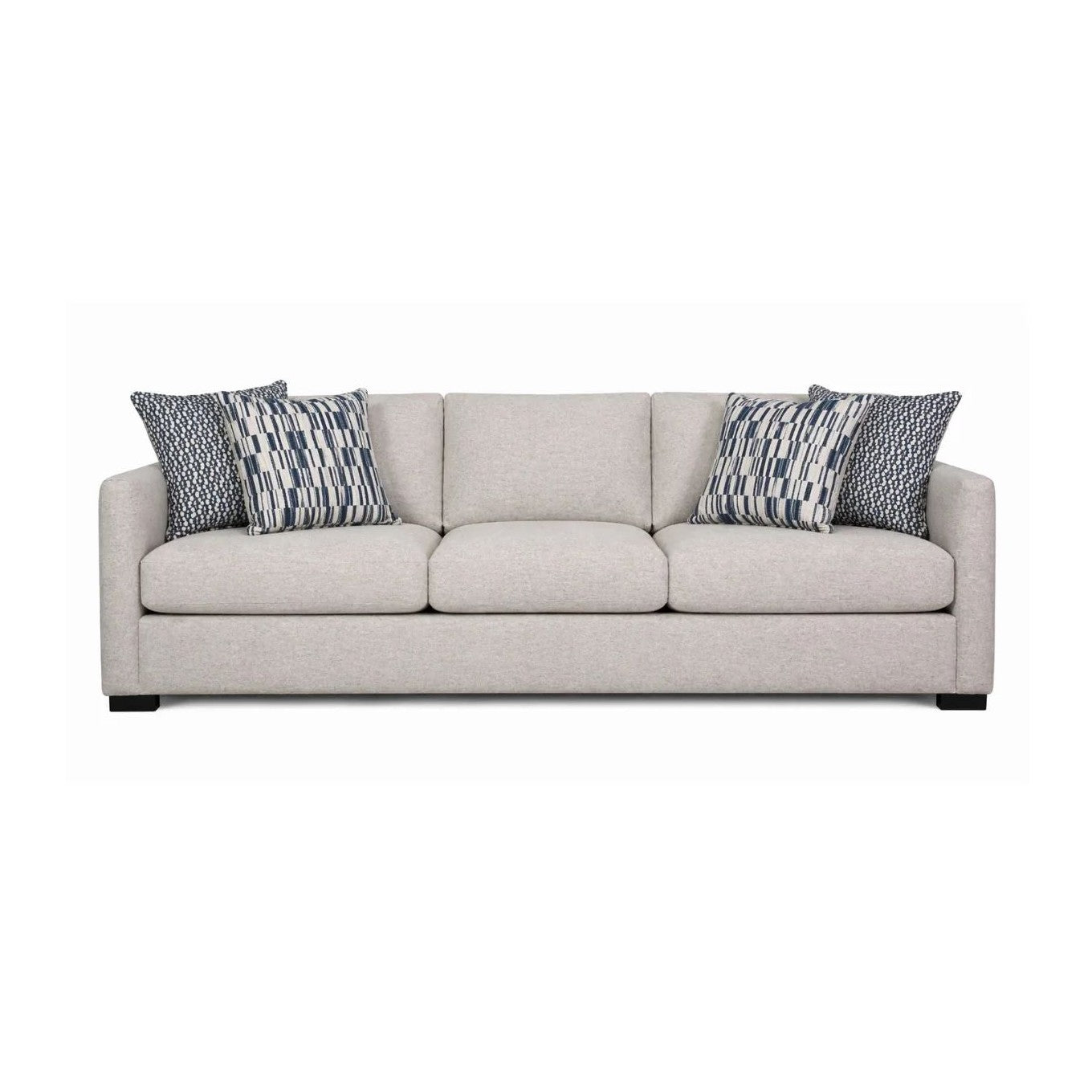 Sammy Large Upholstered Sofa with 4 Toss Pillows