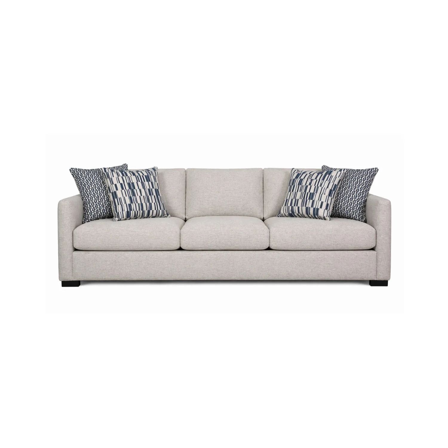 Sammy Large Upholstered Sofa with 4 Toss Pillows