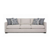 Sammy Large Upholstered Sofa with 4 Toss Pillows